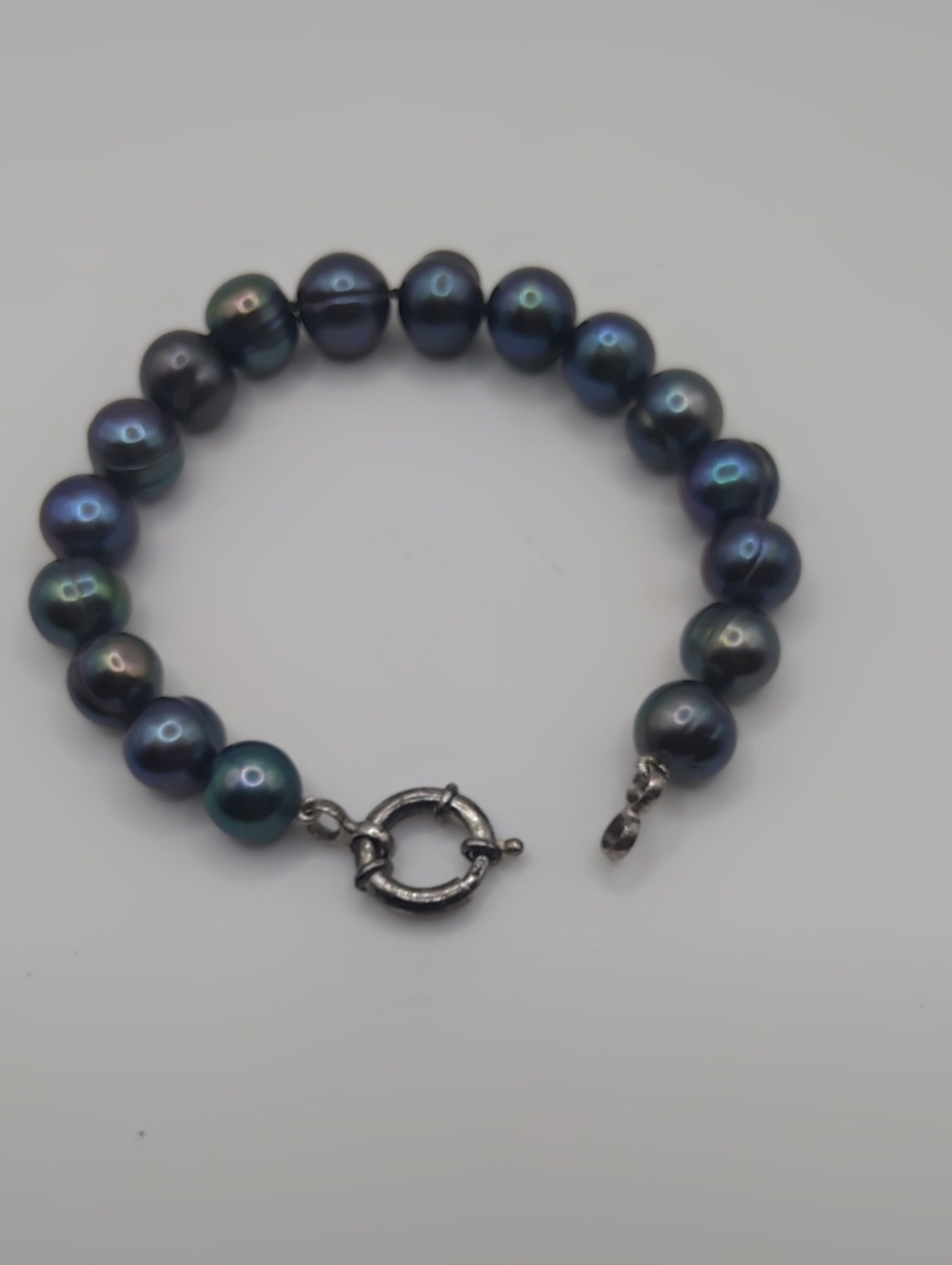 Peacock Pearl 925 Bracelet 7.5 Inches
